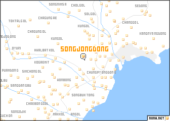 map of Songjŏng-dong