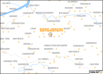 map of Songjŏng-ni