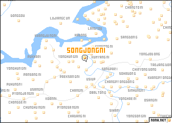 map of Songjŏng-ni