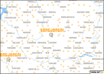 map of Songjŏng-ni