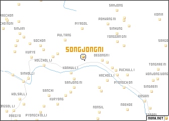 map of Songjŏng-ni