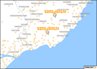 map of Songjŏng-ni