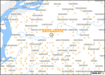 map of Songjŏn-ni