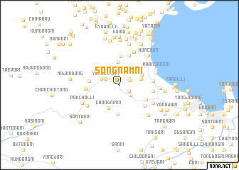 map of Sŏngnam-ni
