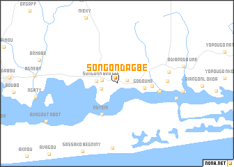 map of Songon-Dagbé