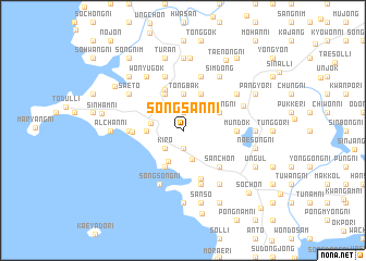 map of Sŏngsan-ni