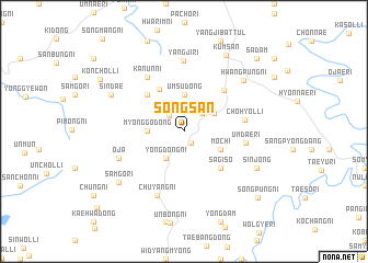map of Sŏngsan