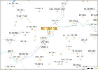 map of Sŏngsan