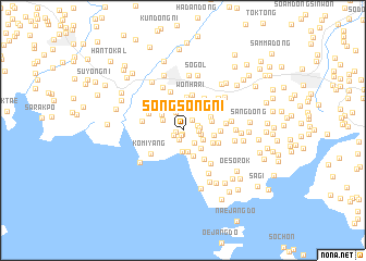 map of Songsŏng-ni