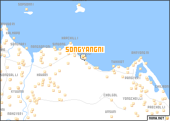 map of Songyang-ni