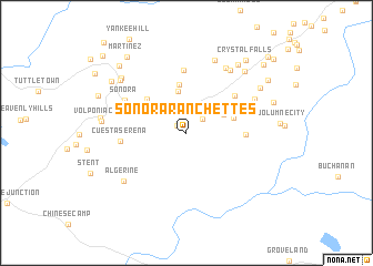 map of Sonora Ranchettes