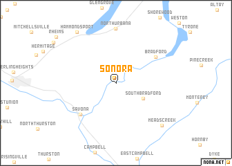 map of Sonora