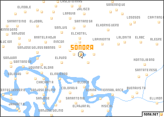 map of Sonora