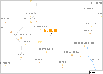 map of Sonora