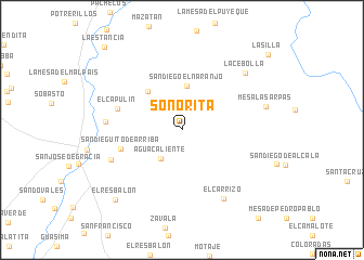 map of Sonorita