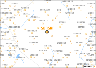 map of Sŏnsan