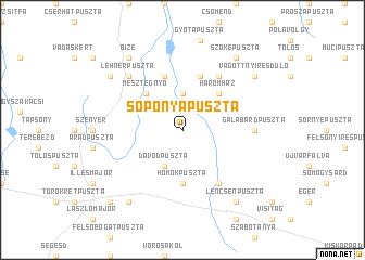 map of Soponyapuszta