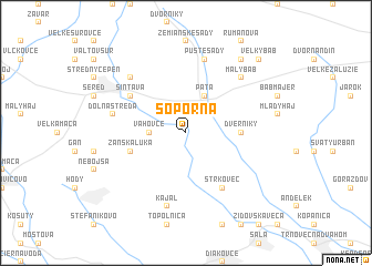 map of Šoporňa