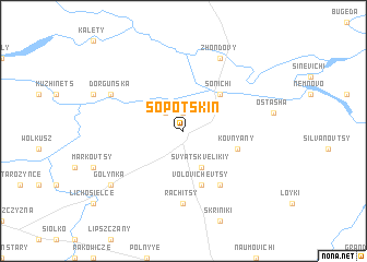 map of Sopotskin