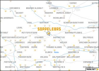 map of Soppe-le-Bas