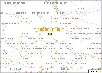 map of Soppe-le-Haut