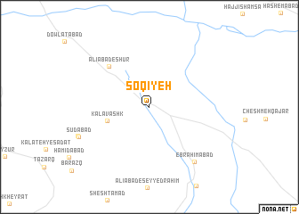 map of S̄oqīyeh