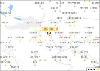 map of Sörbäck