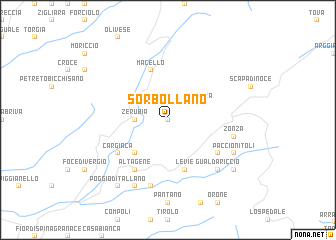 map of Sorbollano