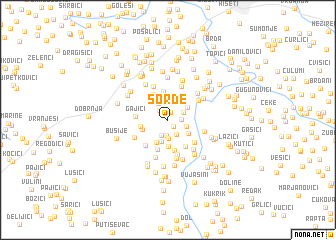 map of Šorde