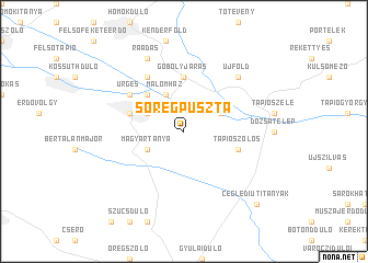 map of Sőregpuszta