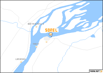 Sorel (Canada) map - nona.net