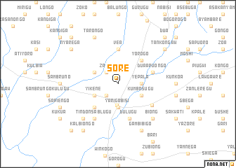 map of Sore