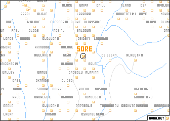 map of Sore