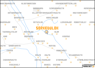 map of Sörkedůlők