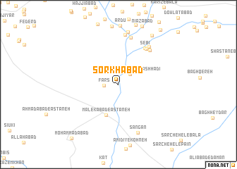 map of Sorkhābād