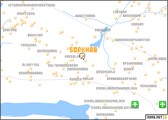 map of Sorkhāb