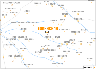 map of Sorkh Chāh