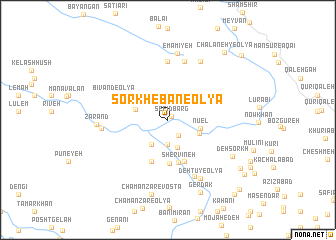 map of Sorkhebān-e ‘Olyā