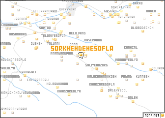 map of Sorkheh Deh-e Soflá