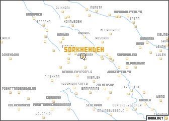 map of Sorkheh Deh