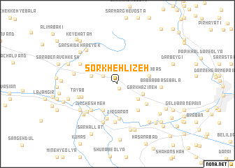 map of Sorkheh Līzeh