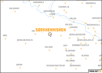 map of Sorkheh Mīsheh