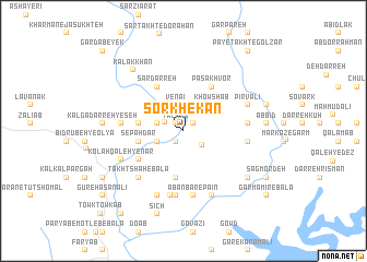 map of Sorkhekān