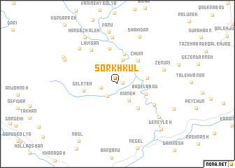 map of Sorkh Kūl