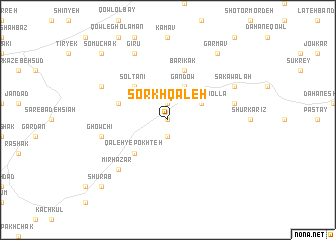 map of Sorkh Qal‘eh