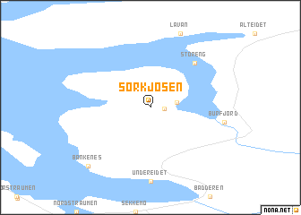 map of Sørkjosen