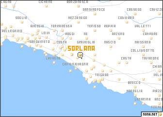 map of Sorlana