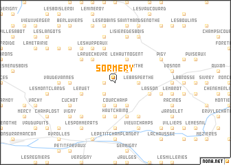 map of Sormery