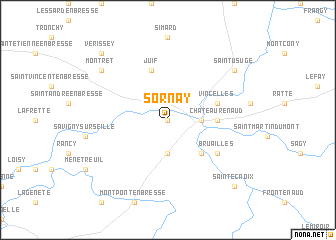 map of Sornay