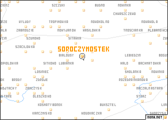 map of Soroczy Mostek